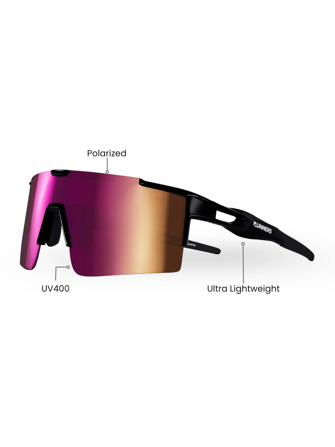 Cherry Pink Polarized Running Sunglasses - UV400 for Men & Women | X365